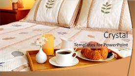  Presentation with bed hotel - Beautiful presentation design featuring tray with breakfast backdrop and a lemonade colored foreground