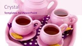  Presentation with handcraft - PPT theme with tray-with-pink-handcraft-clay background and a lemonade colored foreground