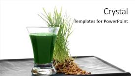  Presentation with healthy juice - PPT layouts with tray with shot of healthy background and a white colored foreground