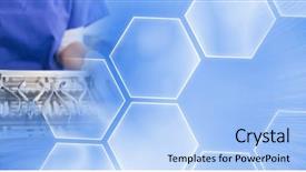  Presentation with blue tech - Colorful presentation theme enhanced with trays and blue smart tech backdrop and a light blue colored foreground