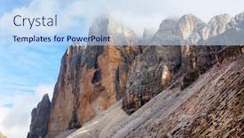  Presentation with italy - PPT layouts having tre-cime-di-lavaredo-italy background and a sky blue colored foreground