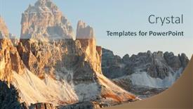  Presentation with three - Colorful slide set enhanced with tre-cime-three-peaks-di backdrop and a lemonade colored foreground