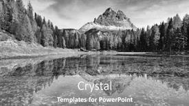  Presentation with three - Cool new slides with tre-cime-three-peaks-di backdrop and a gray colored foreground