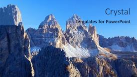  Presentation with three - Presentation design consisting of tre-cime-three-peaks-di background and a light blue colored foreground