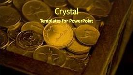  Presentation with uae - Amazing theme having treasure box - heap of uae dirham coins backdrop and a tawny brown colored foreground