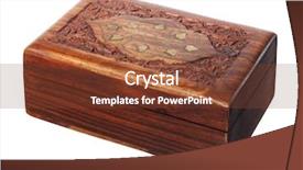  Presentation with old wood - Colorful PPT theme enhanced with treasure box - old wood retro casket backdrop and a tawny brown colored foreground