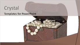  Presentation with treasure chest - Slide deck featuring treasure chest clipping path background and a light gray colored foreground