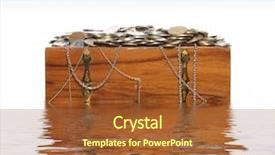  Presentation with treasure chest - Audience pleasing PPT theme consisting of treasure chest isolated on white backdrop and a red colored foreground