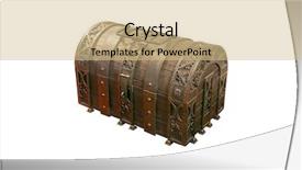  Presentation with treasure chest - Presentation design with treasure chest background and a soft green colored foreground