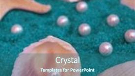  Presentation with treasure - Presentation design featuring treasure from the sea background and a ocean colored foreground