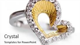  Presentation with stones - Amazing PPT theme having treasure heart - beautiful ring with precious stones backdrop and a white colored foreground