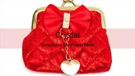  Presentation with silk - Beautiful PPT theme featuring treasure heart - red silk purse backdrop and a  colored foreground