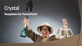  Presentation with treasure hunt - Audience pleasing slide deck consisting of treasure hunt - man wearing safari hat backdrop and a dark gray colored foreground