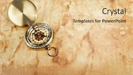  Presentation with treasure hunt - Beautiful PPT theme featuring treasure hunt - old paper with compass grunge backdrop and a lemonade colored foreground