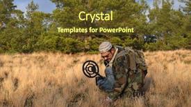  Presentation with hunting - Presentation theme consisting of treasure hunting near kiev background and a tawny brown colored foreground