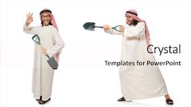  Presentation with scroll paper isolated on white - PPT layouts having treasure islam - arab businessman isolated on white background and a white colored foreground