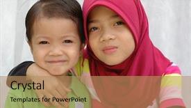  Presentation with islam - Beautiful theme featuring treasure islam - portrait of little brother backdrop and a  colored foreground