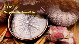  Presentation with adventure - Beautiful slide set featuring treasure islands - adventure decoration with compass backdrop and a tawny brown colored foreground