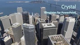  Presentation with oakland - Slide deck with treasure islands - aerial of downtown san francisco background and a ocean colored foreground