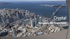  Presentation with oakland - Amazing slide deck having treasure islands - afternoon aerial view of san backdrop and a ocean colored foreground