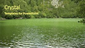  Presentation with green lake - Presentation featuring treasure islands - azores green lake at s background and a  colored foreground