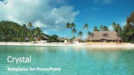  Presentation with polynesia - Slides featuring treasure islands - bora bora lagoon french polynesia background and a  colored foreground