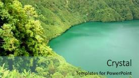  Presentation with azores islands - Theme enhanced with treasure islands - hiden lake of sao goncalo background and a  colored foreground