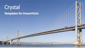  Presentation with treasure - Presentation theme with treasure islands - panorama of bay bridge background and a  colored foreground