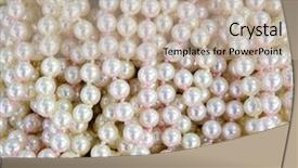  Presentation with pearl - Slides enhanced with treasure islands - pearl balls necklace pattern texture background and a mint green colored foreground