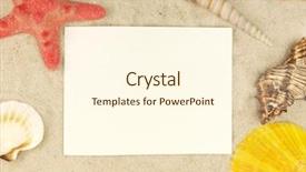  Presentation with sea shells - Presentation theme having treasure islands - sea shells background background and a cream colored foreground