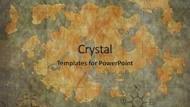  Presentation with pirate treasure map - Amazing presentation design having treasure map background backdrop and a gold colored foreground