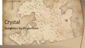  Presentation with medieval page - Audience pleasing PPT theme consisting of treasure medieval pirates map page backdrop and a lemonade colored foreground