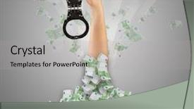  Presentation with euro - Beautiful PPT theme featuring treasures heaven - human hand buried in euro backdrop and a  colored foreground