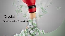  Presentation with euro - Audience pleasing slides consisting of treasures heaven - human hand buried in euro backdrop and a  colored foreground