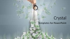  Presentation with human body reflex - Amazing presentation theme having treasures heaven - human hand buried in euro backdrop and a  colored foreground