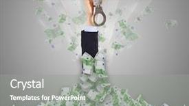  Presentation with euro - Audience pleasing presentation theme consisting of treasures heaven - human hand buried in euro backdrop and a  colored foreground