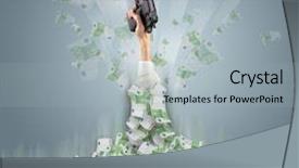  Presentation with heaven - Amazing PPT theme having treasures heaven - human hand buried in euro backdrop and a  colored foreground