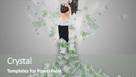  Presentation with human resource resignation - PPT layouts consisting of treasures heaven - human hand buried in euro background and a  colored foreground