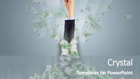  Presentation with euro - Amazing presentation having treasures heaven - human hand buried in euro backdrop and a  colored foreground