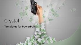  Presentation with human cell receptors - PPT theme enhanced with treasures heaven - human hand buried in euro background and a light gray colored foreground