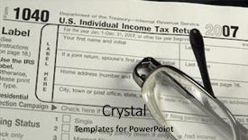  Presentation with treasury - Amazing presentation theme having treasury services - government taxes backdrop and a light gray colored foreground