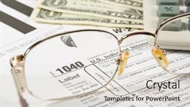  Presentation with united states treasury and tax - Audience pleasing PPT theme consisting of treasury services - united states tax form calculator backdrop and a lemonade colored foreground