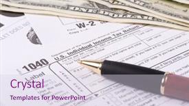  Presentation with united states - Audience pleasing presentation design consisting of treasury services - united states tax form dollars backdrop and a lemonade colored foreground