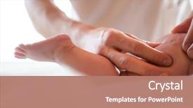  Presentation with masseur doing massage spa - Cool new slide set with abdominal treatment - male masseur doing small child's backdrop and a coral colored foreground