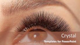  Presentation with treatment - Cool new theme with treatment-of-eyelash-extension-lashes backdrop and a red colored foreground