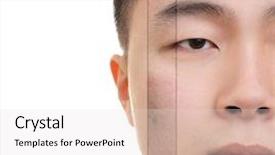  Presentation with acne - PPT theme with treatment on white background skin background and a light gray colored foreground