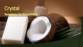  Presentation with walnut - Cool new PPT layouts with treatment plant - walnut coconut soap backdrop and a tawny brown colored foreground