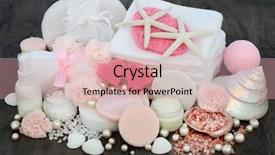  Presentation with sponges - Presentation featuring treatment products including pink heart background and a lemonade colored foreground