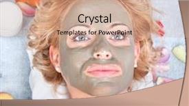  Presentation with water treatment powerplant - Slide set with treatment with dead sea mud background and a coral colored foreground