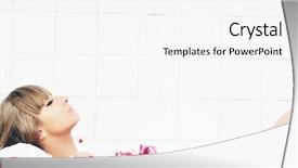  Presentation with water treatment - Beautiful slides featuring treatment with red flower petals backdrop and a white colored foreground